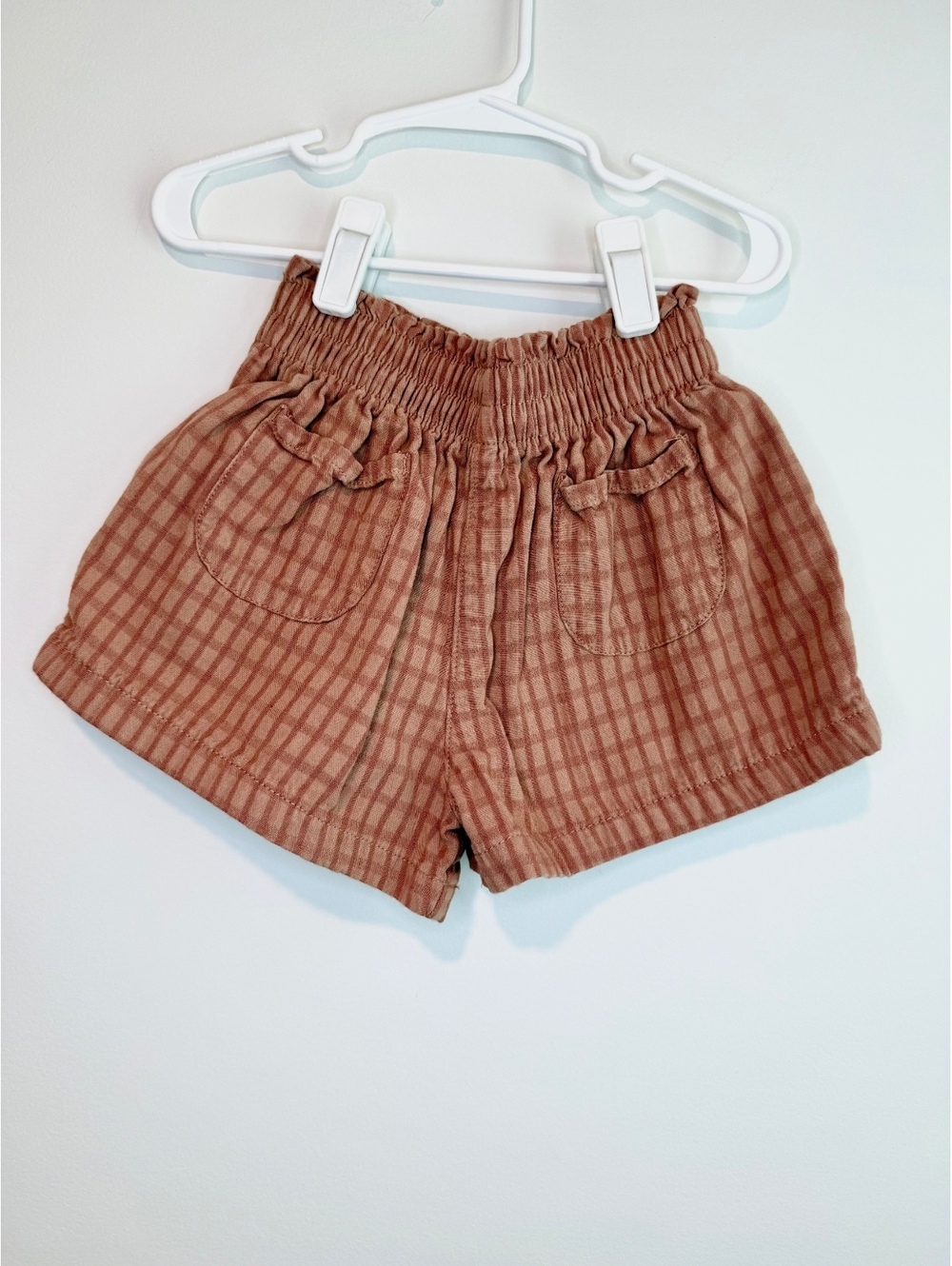 Easy Peasy Girls Brown Checkered Shorts Size 3T
